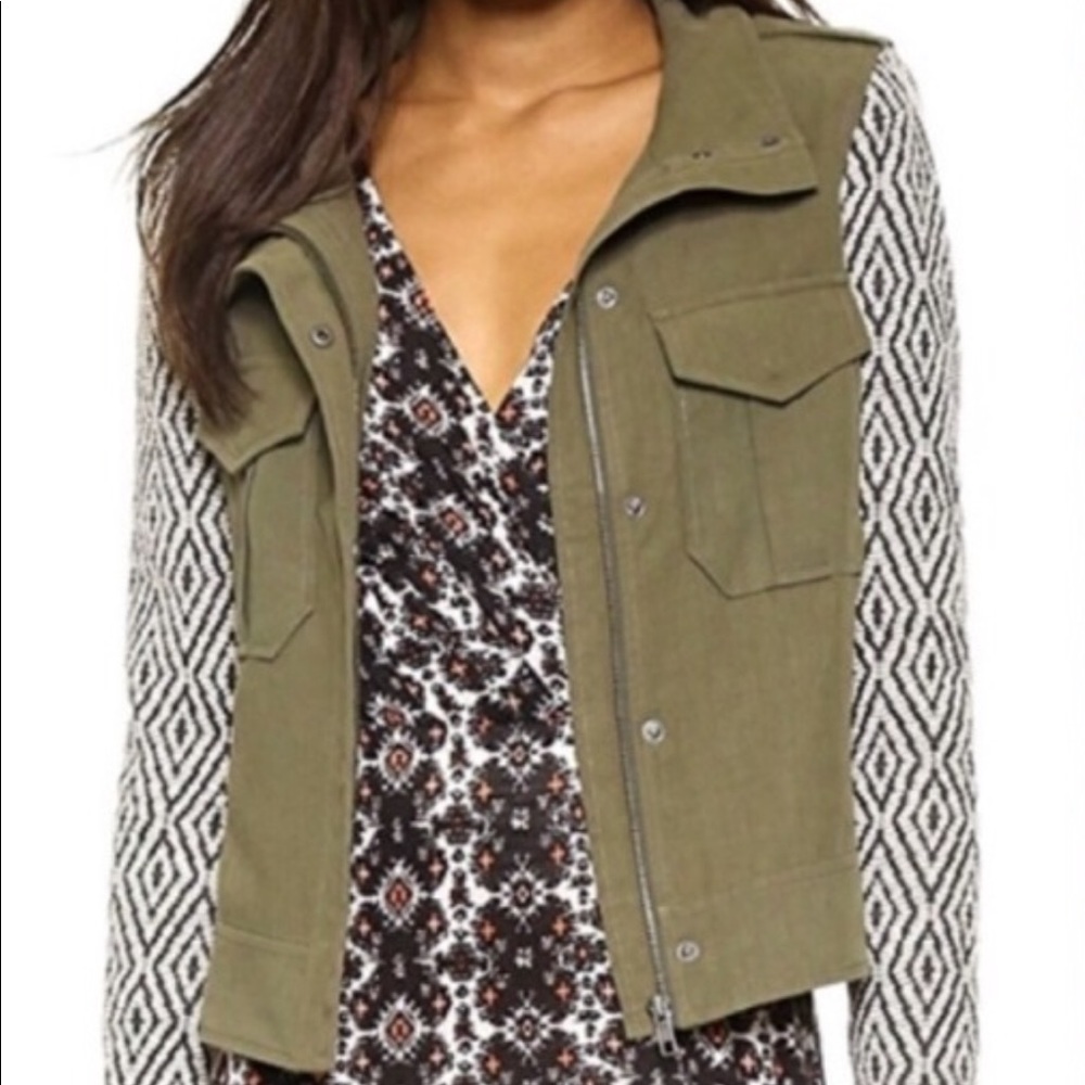 Ella Moss Green Cropped Jacket